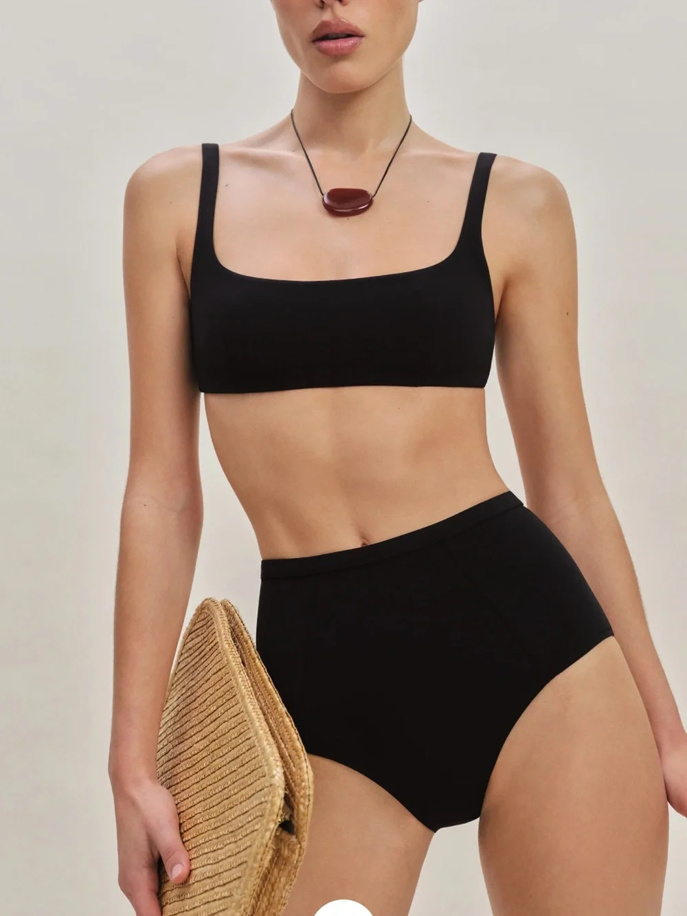 Reformation high waist bathing suit
